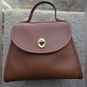 Vintage COACH Regina Bag #9983 British Tan Leather 90s Satchel